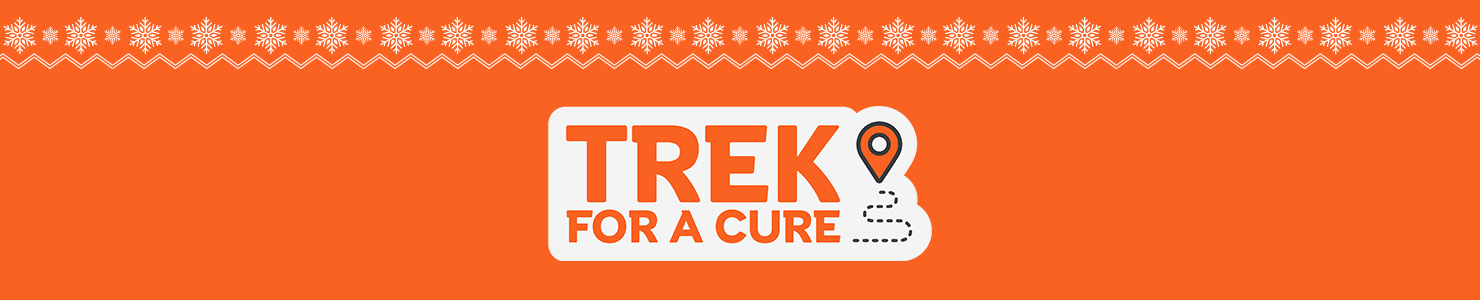 Trek for a Cure Festive banner with logo.