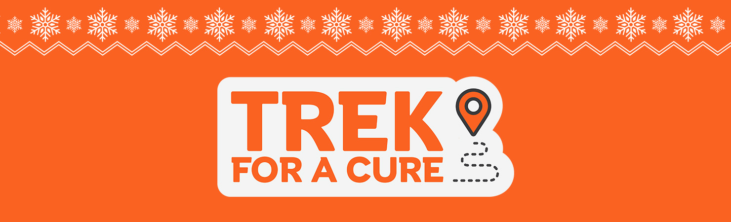 Trek for a Cure Festive banner with logo.