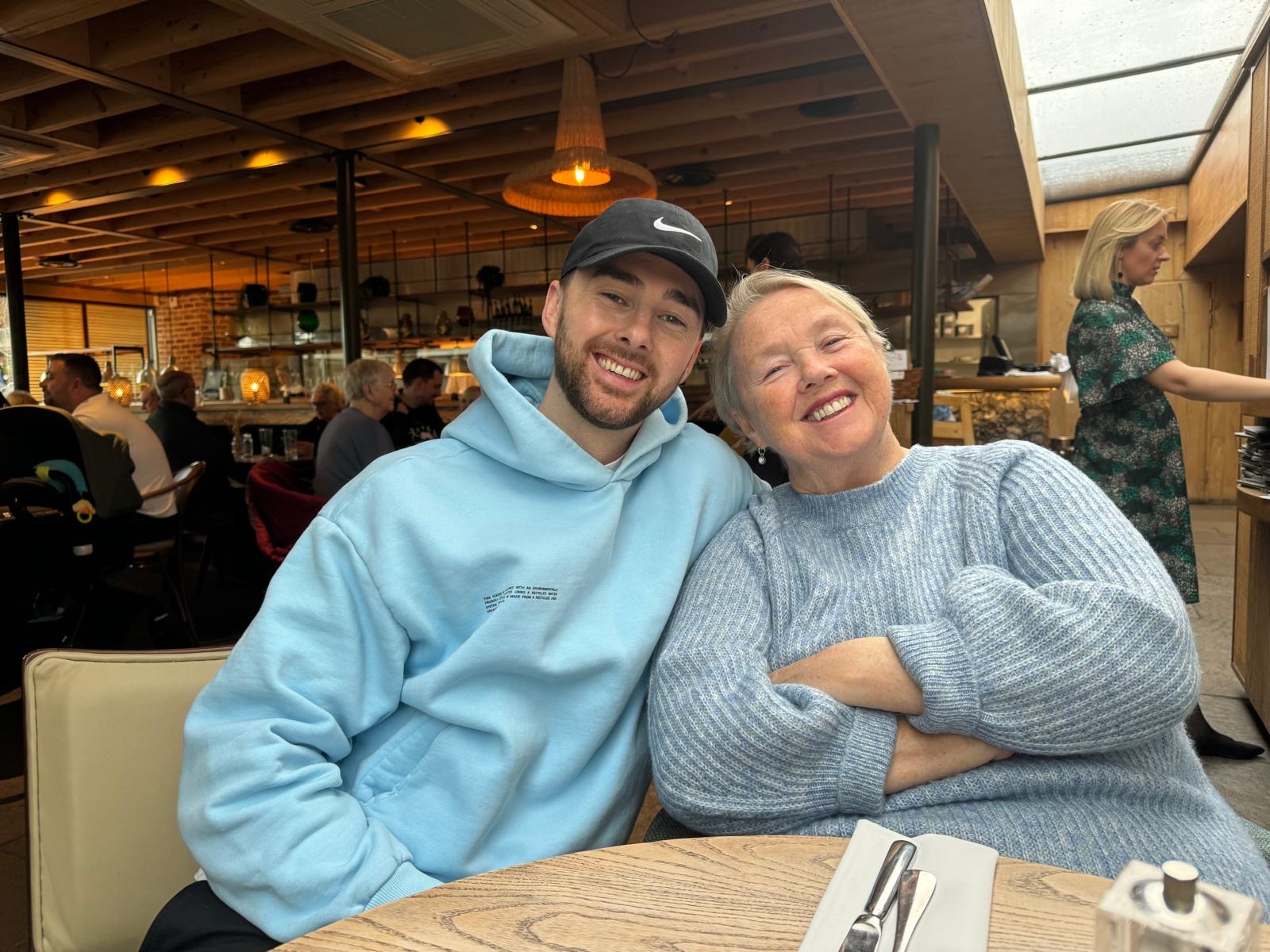 Pauline and Charlie Quirke smiling at the camera. 