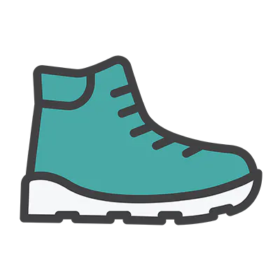 Teal boot icon.