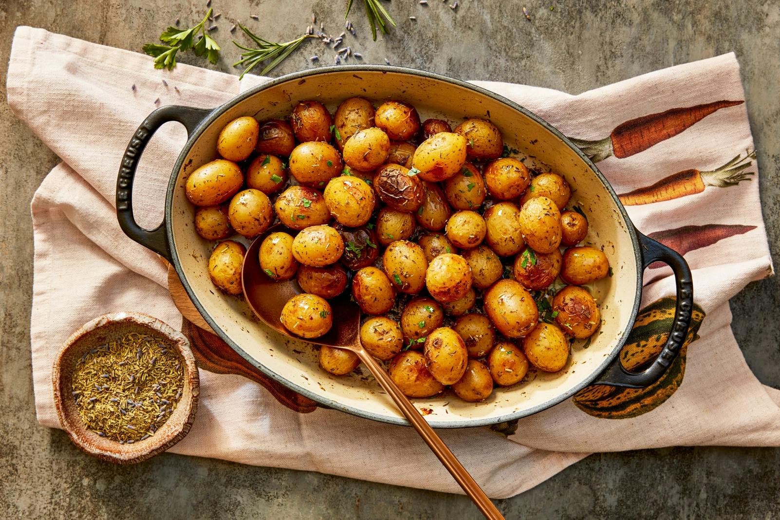 Herby Lavender Baby Potatoes