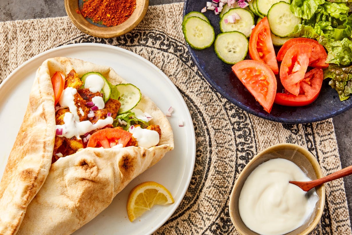 Chicken Shawarma with Garlicky Yogurt Mayo Sauce