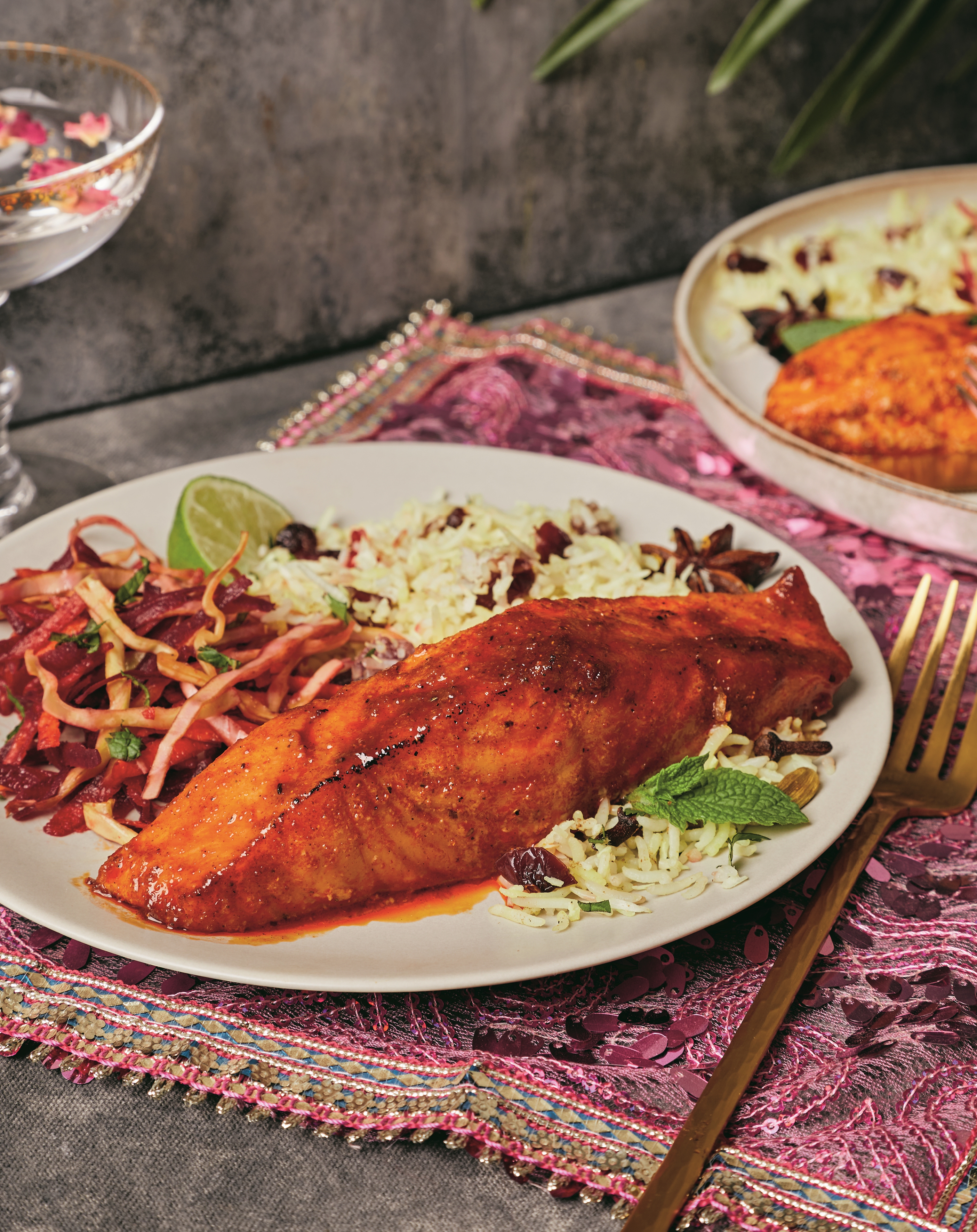 Mapled Tandoori Salmon with Mint from New Indian Basics Cookbook