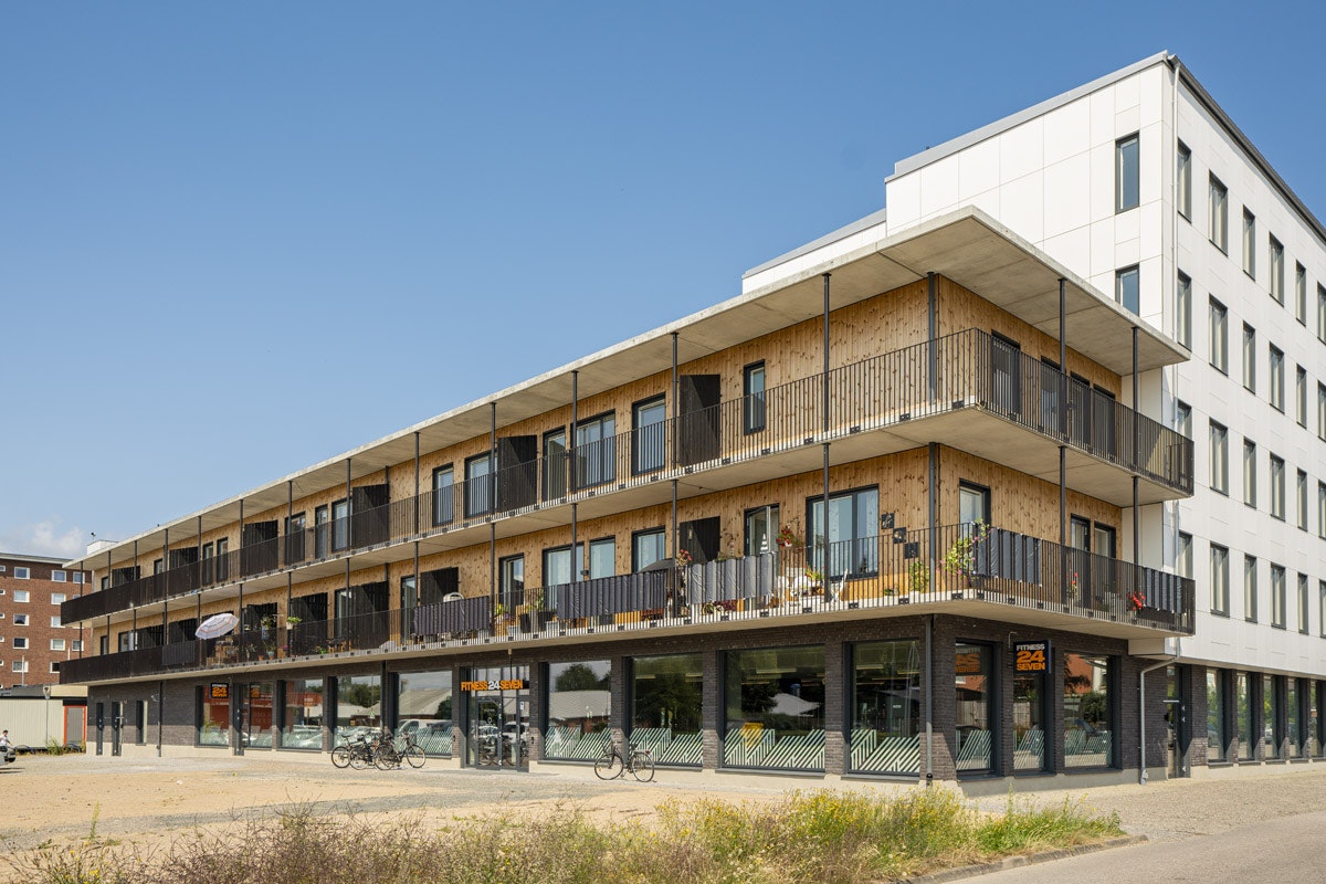 Arkitekt bostäder - flerbostadshus i trä ritat av arkitektkontor Ascape Arkitektur