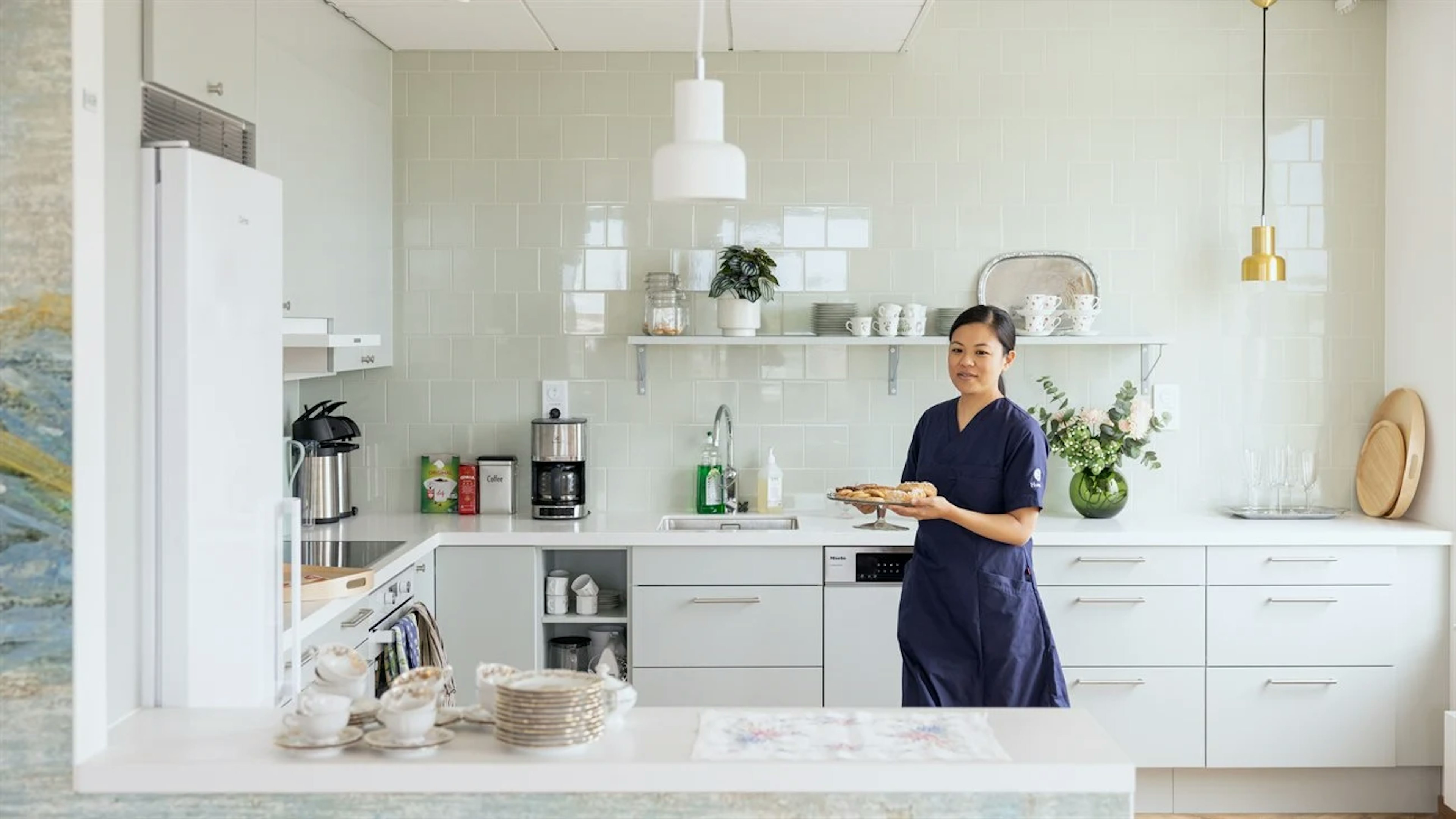 Interiör bild av kök - Öreslandet äldreboende ritat av arkitektkontor i Stockholm