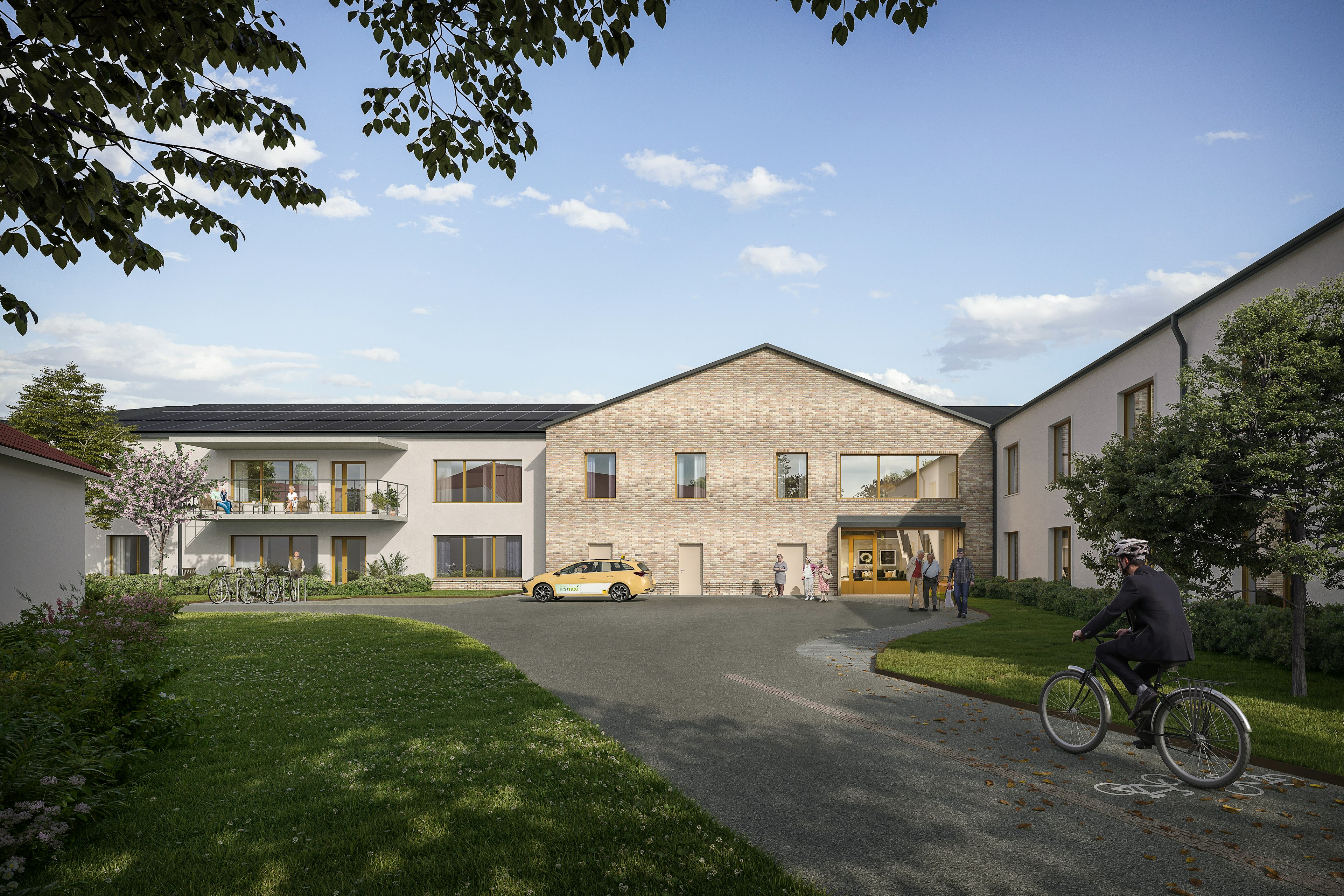 Arkitektritat äldreboende Villa Svedala i Skåne - ritad av Ascape Arkitektur