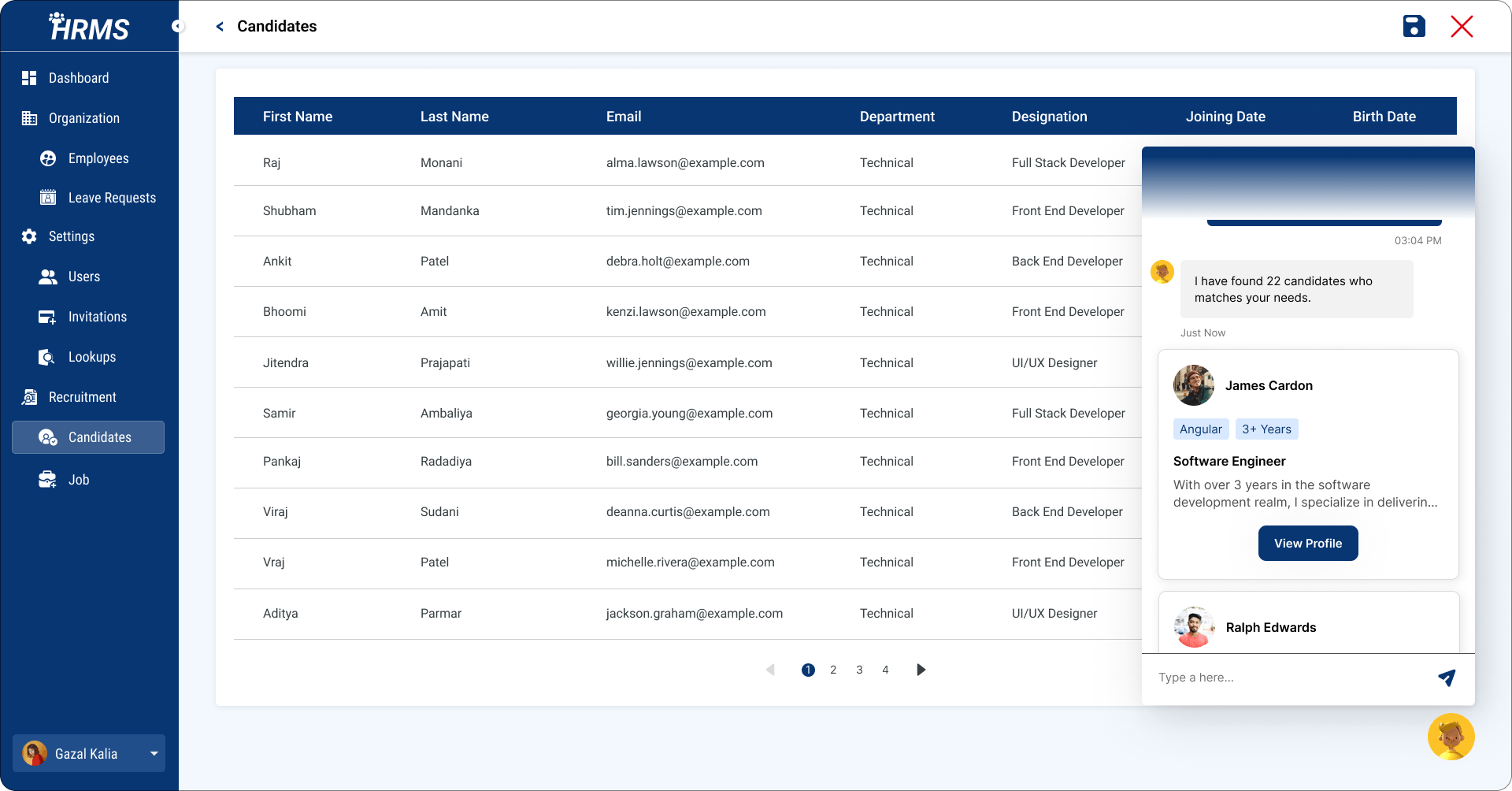 AI Assistant in HRMS