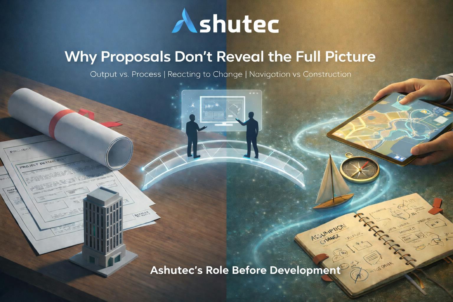 An article for startup founders explaining why many software projects run into delays and cost overruns before development even begins, how early product decisions affect flexibility, and what to clarify with a development partner before committing to build a SaaS, AI application, or MVP.