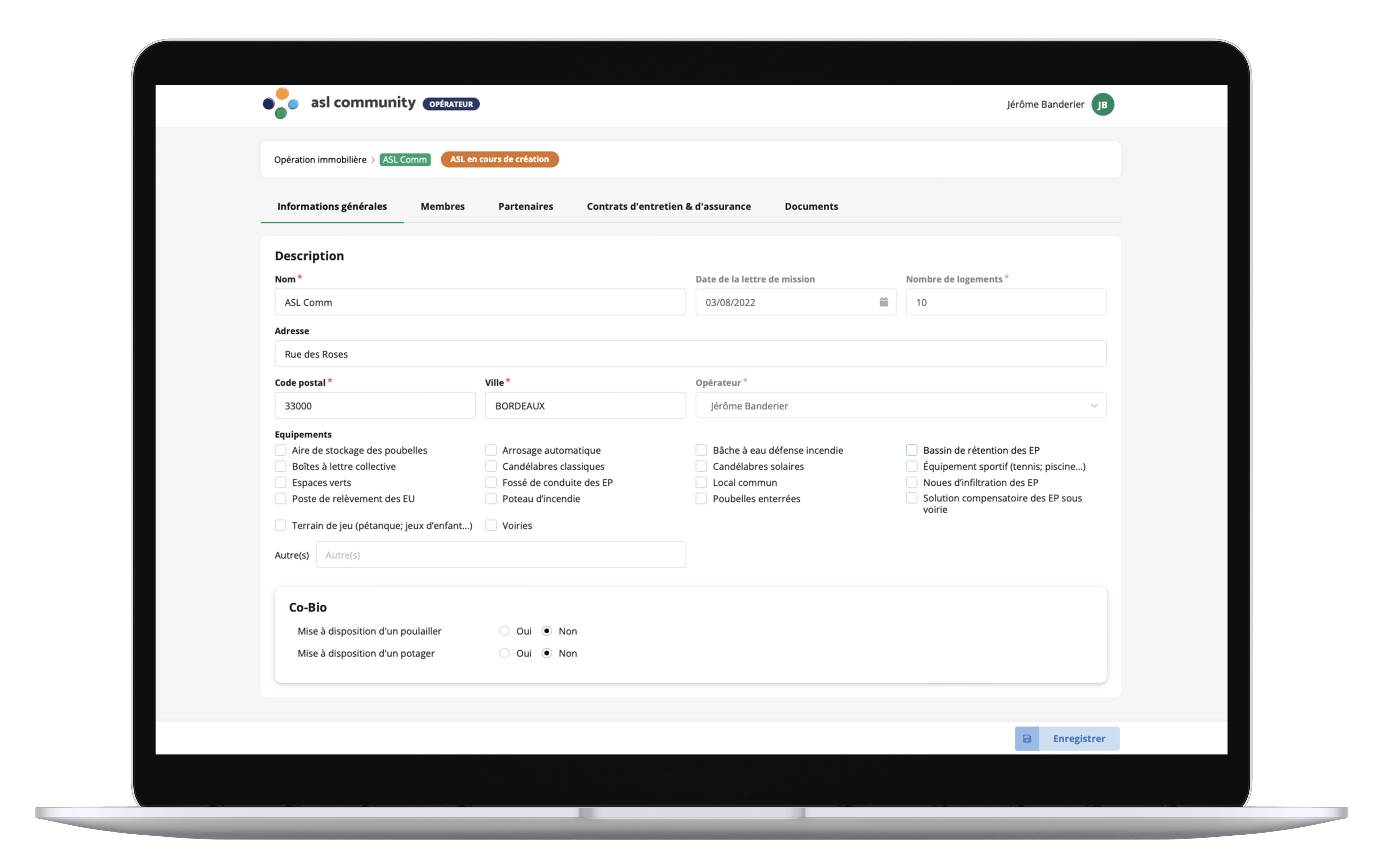 Plateforme de gestion ASL Community