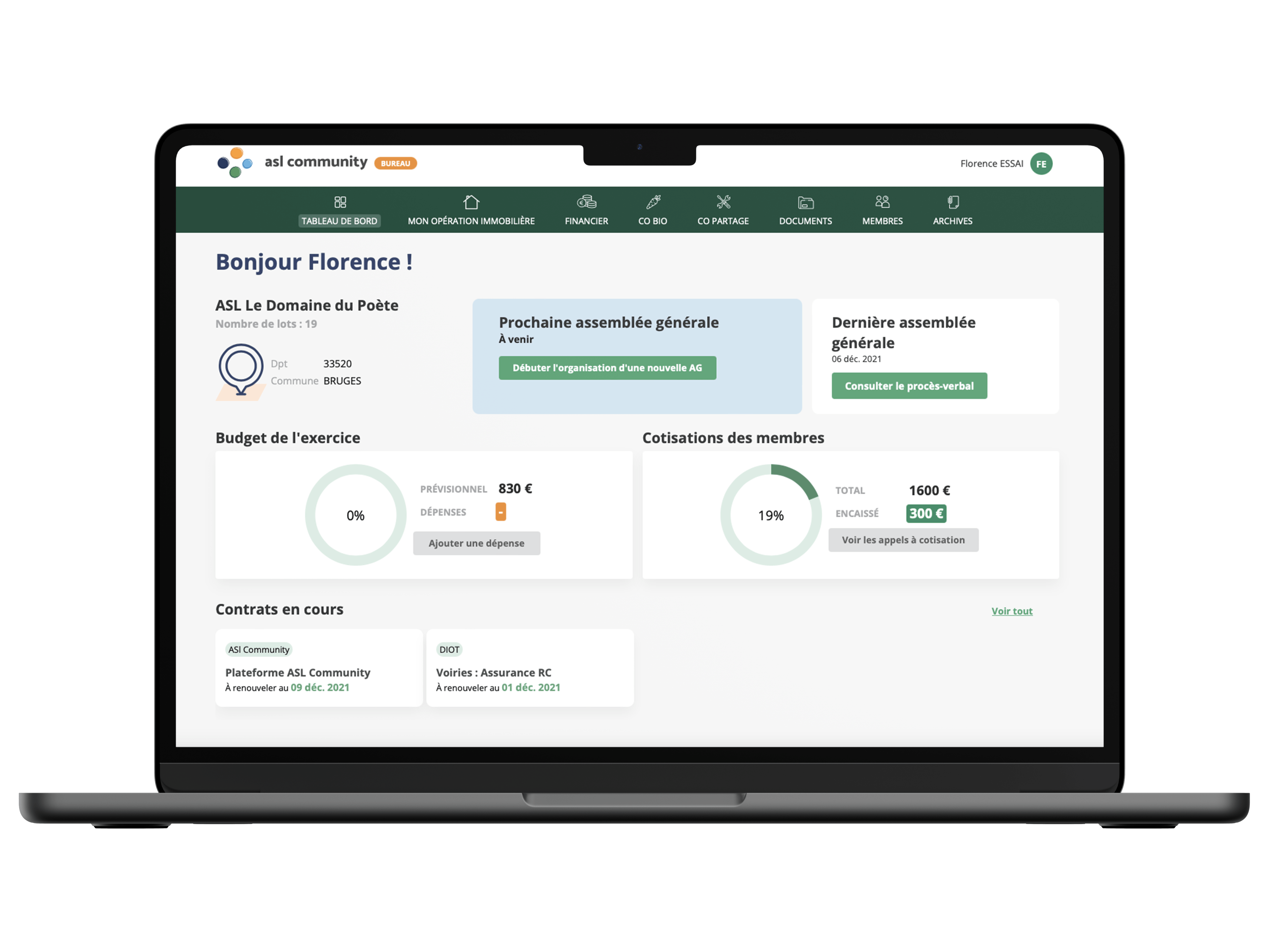Visuel de la plateforme ASL Community dédiée aux bureaux asl