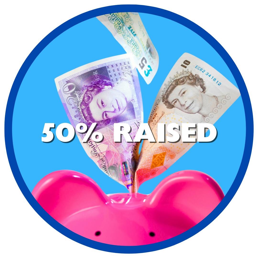 Raise 50% of your target