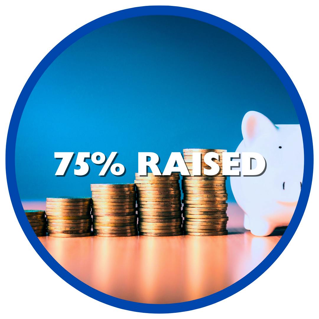 Raise 75% of your target