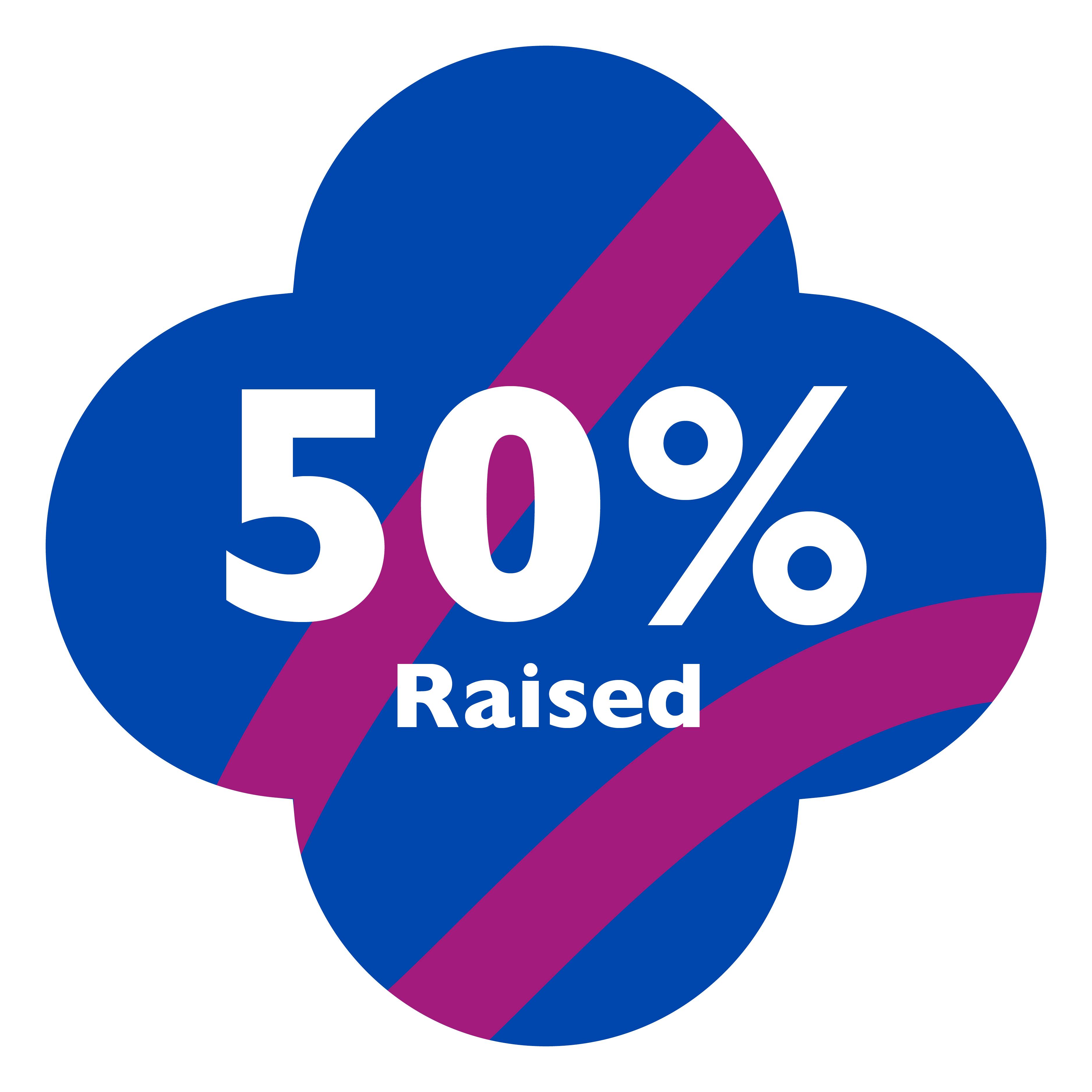 50% Raised Badge
