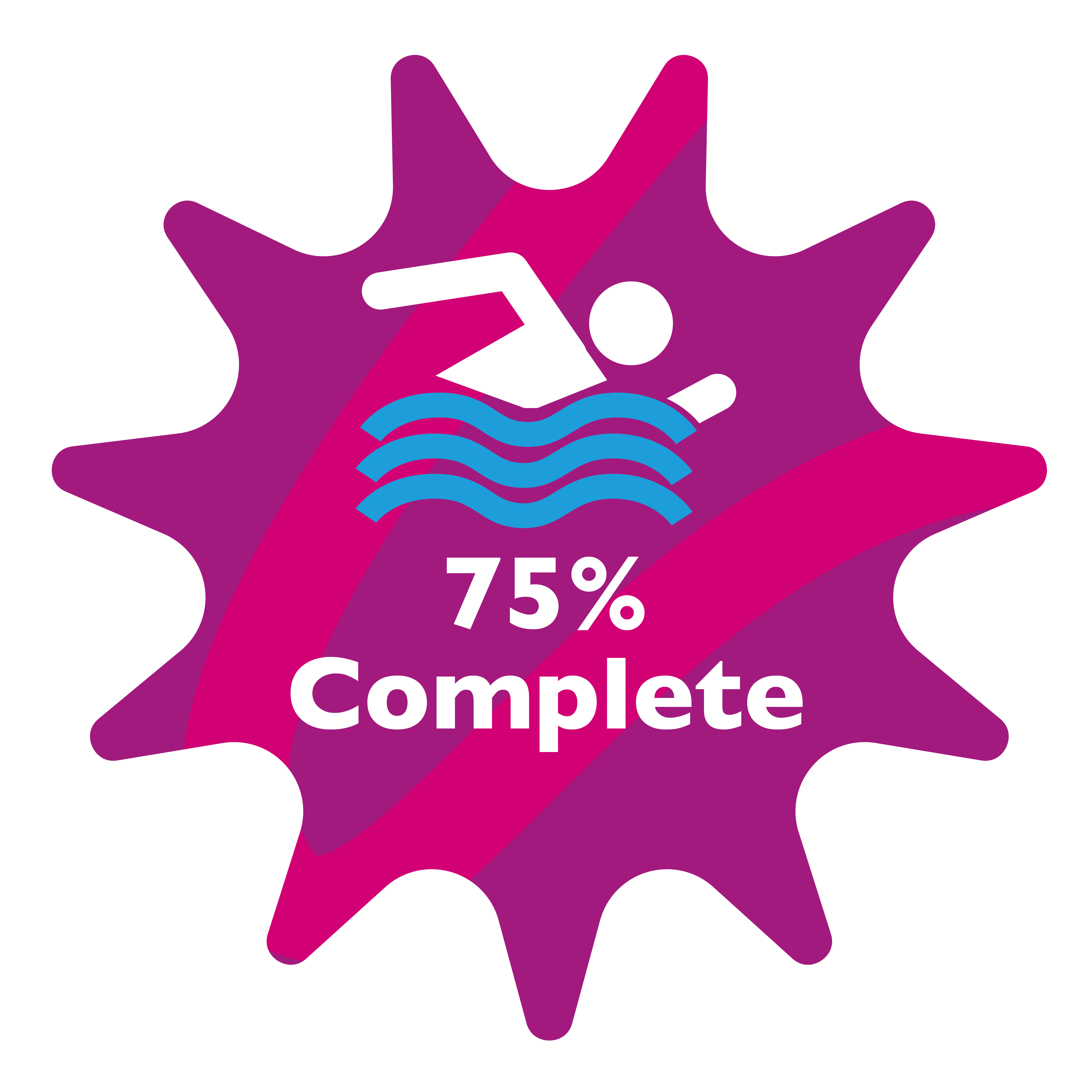 Complete 75% of your distance