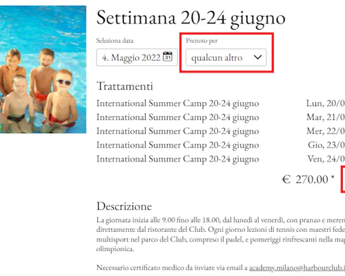 5. Seleziona "Qualcun altro" nel menu a tendina accanto alla data di prenotazione per effettuare la prenotazione per tuo figlio. Quindi clicca su "Aggiungi".