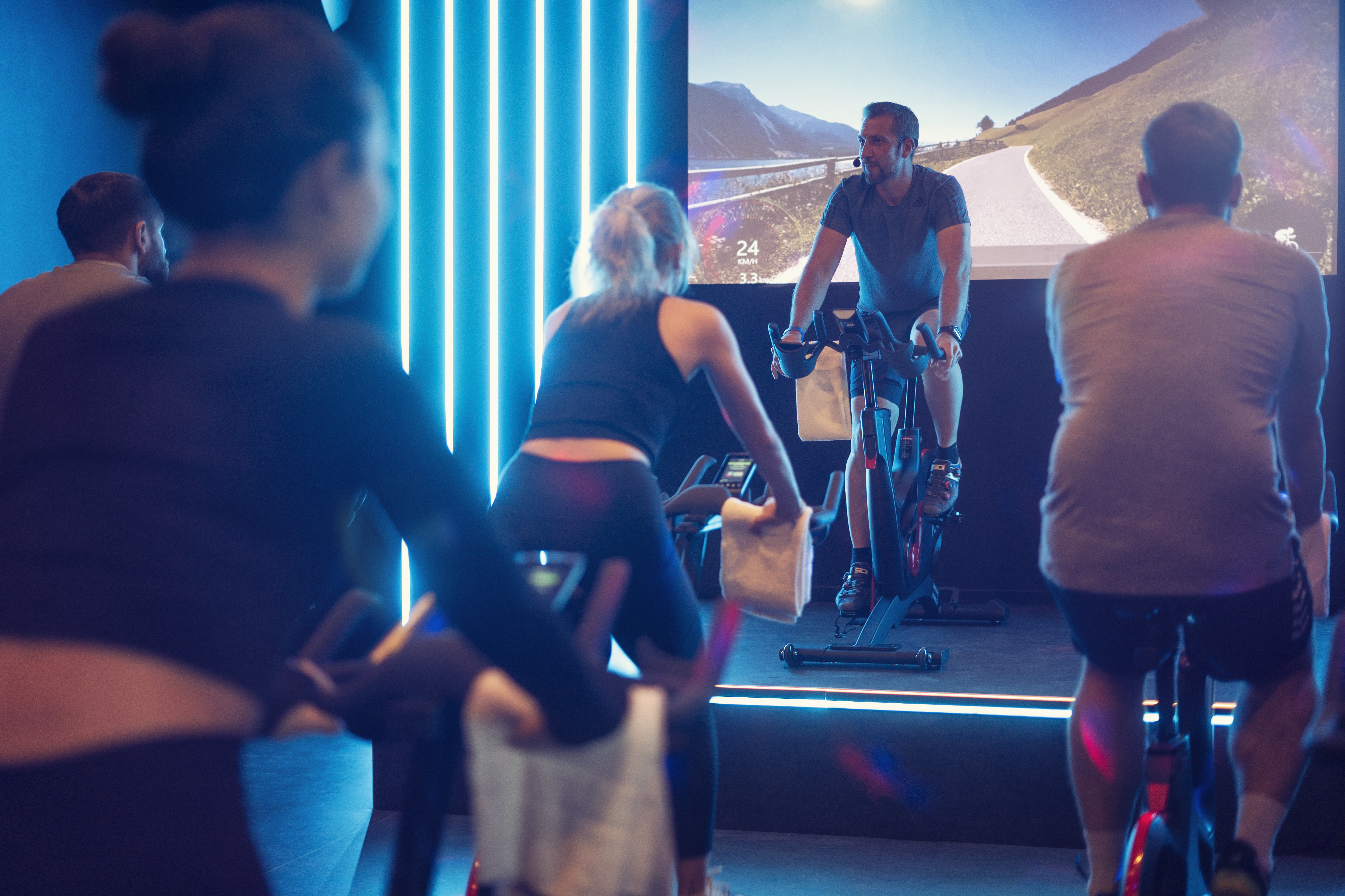 Indoor-cyclingstudio van 80 m²