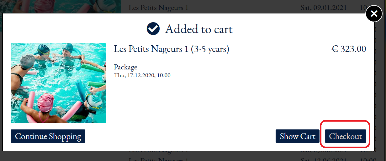 6. CLIQUEZ SUR « VALIDER LA COMMANDE » POUR PROCÉDER À LA RÉSERVATION.
