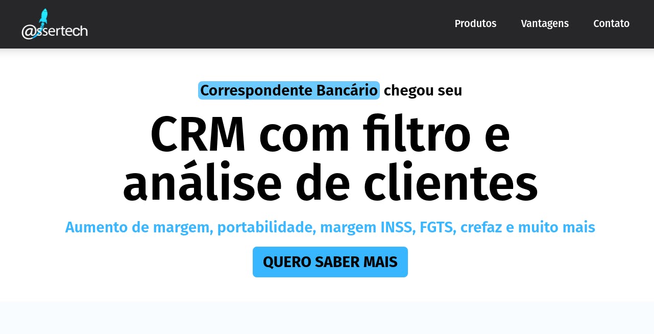 CRM com filtro e análise de clientes 