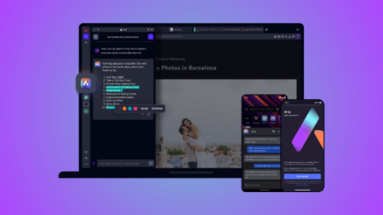 Aria, IA do Opera, agora pode gerar imagens com base em descrição em texto