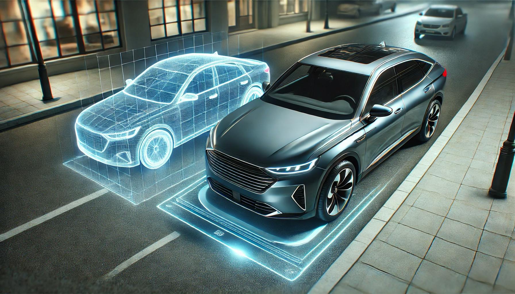 Real vehicle and its digital twin.