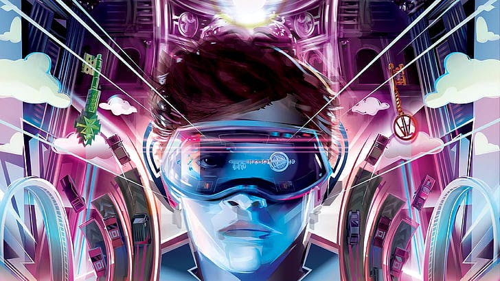 cyborg wearing futuristic VR