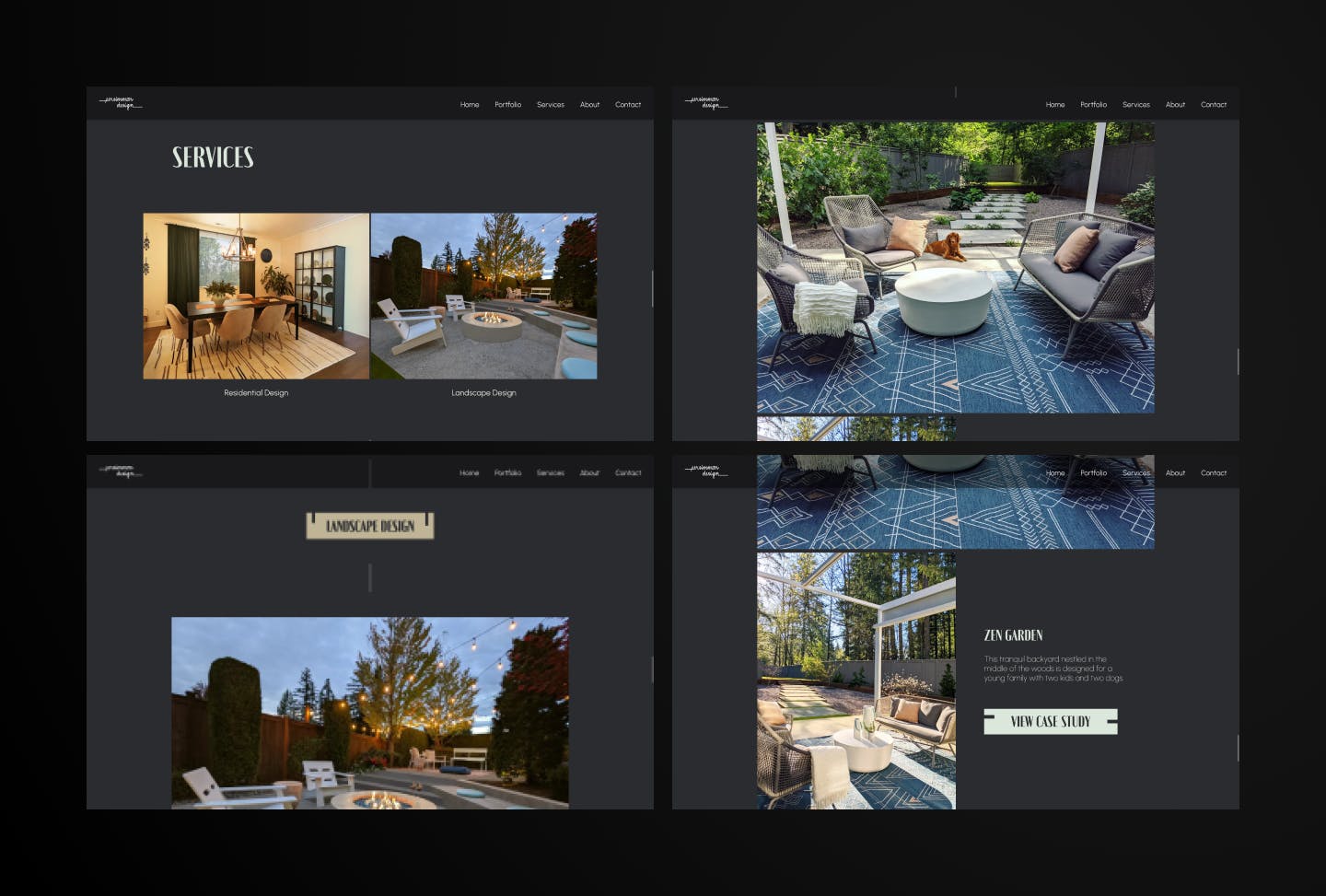 Persimmon Design's website screenshots