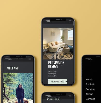 Persimmon Design's website screenshots
