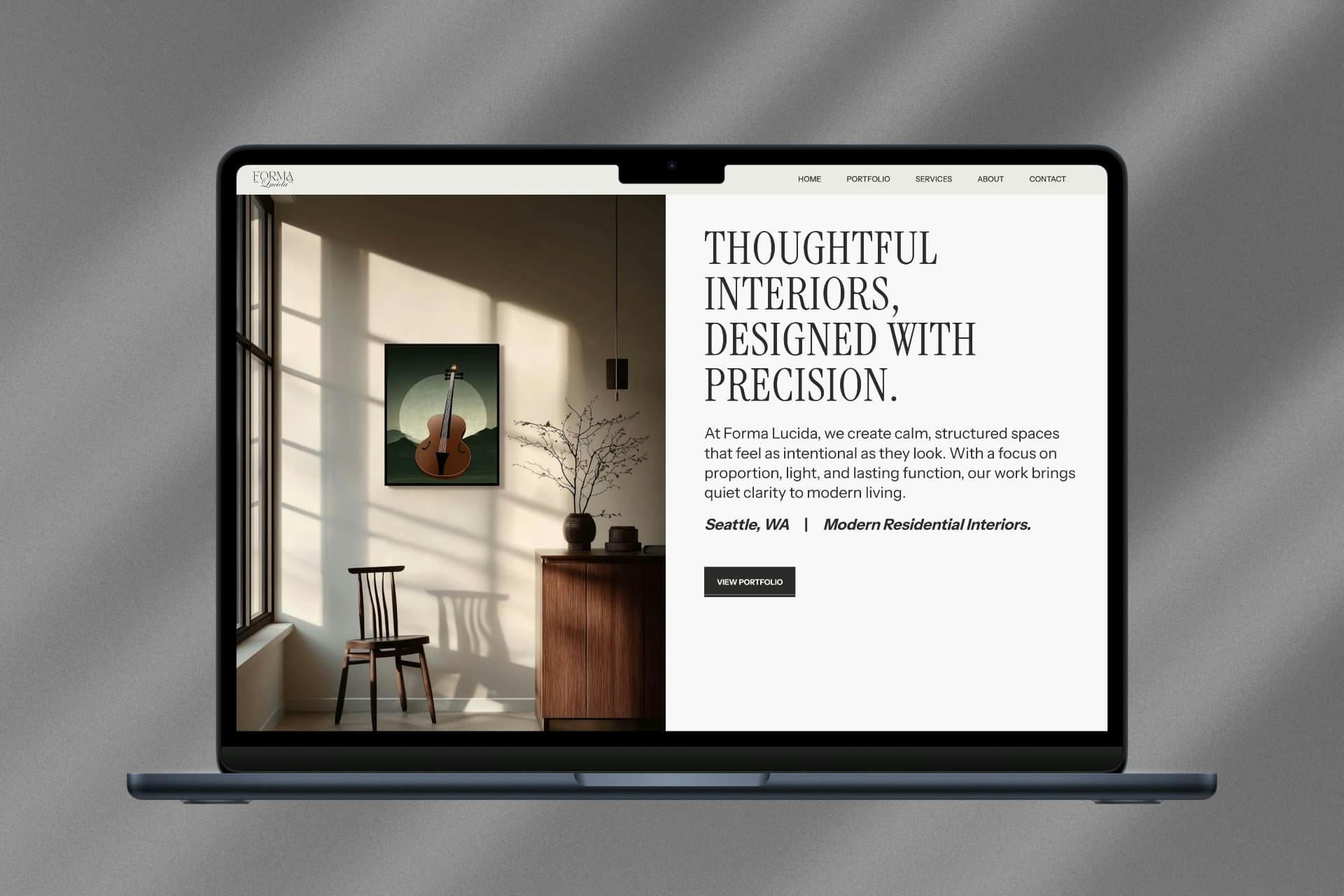 Business website for interior designers