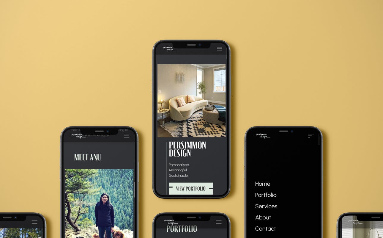 Persimmon Design's website screenshots