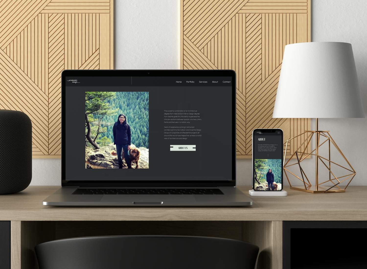Persimmon Design's website mockups