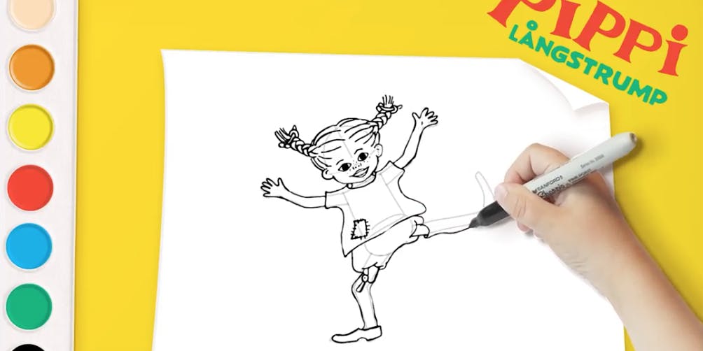 Måla med Pippi på YouTube