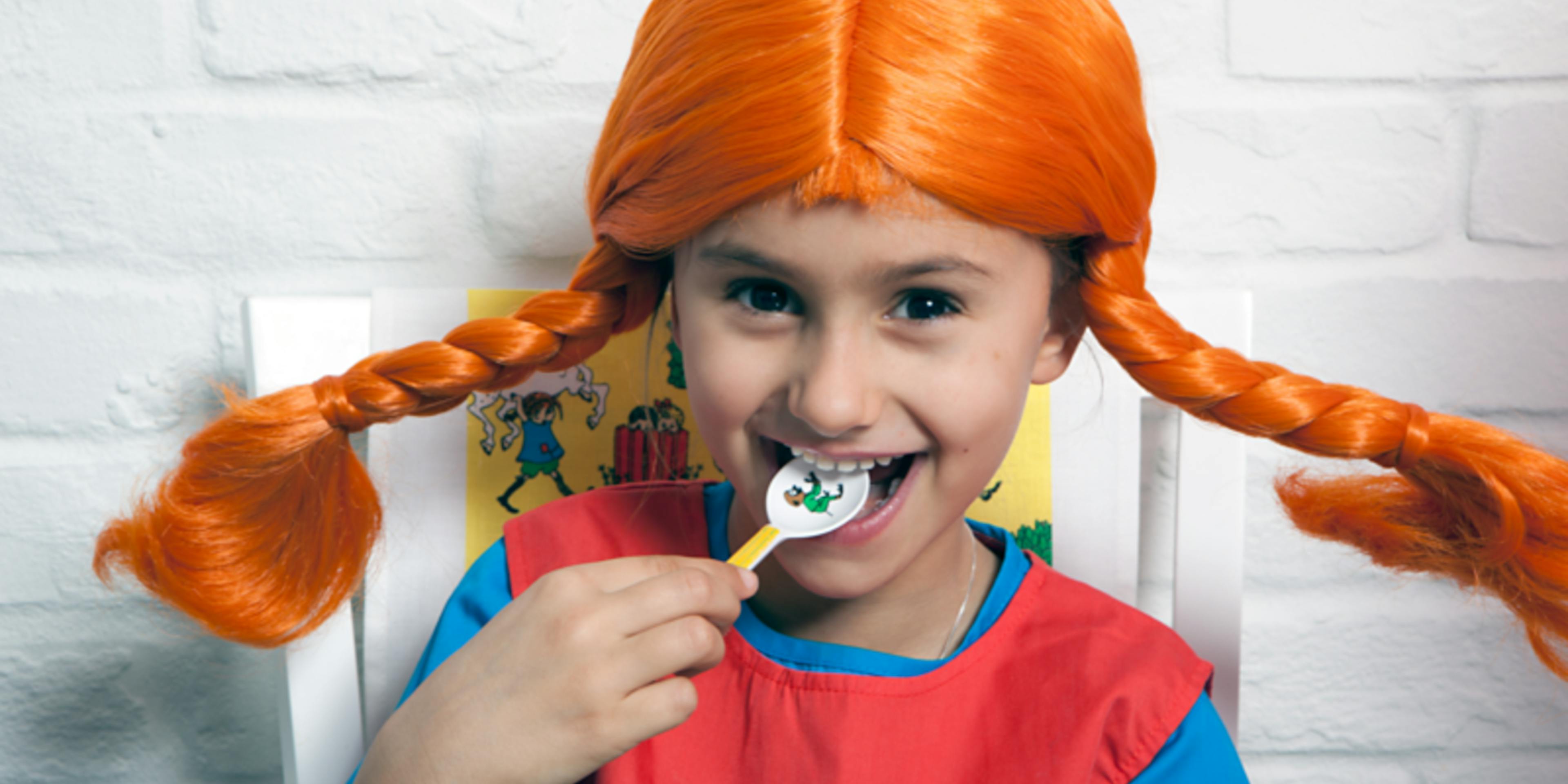 Barn utklätt till Pippi