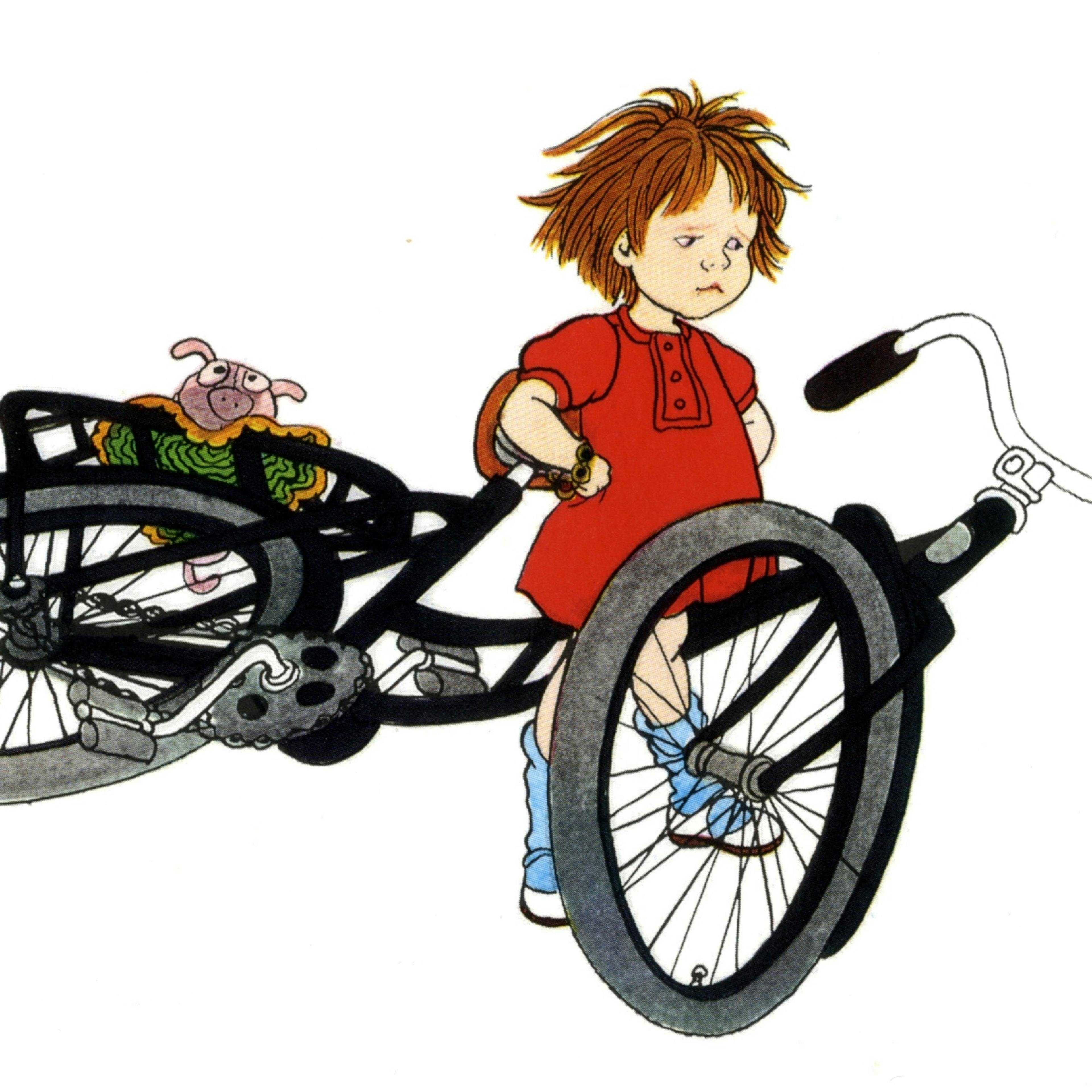 Lotta med cykel