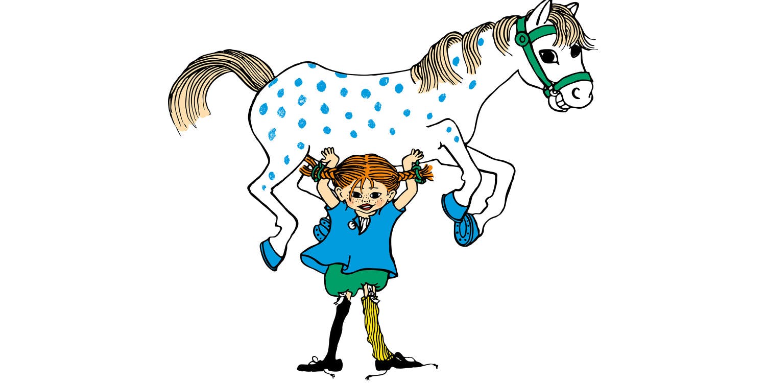 Pippi lyfter hästen