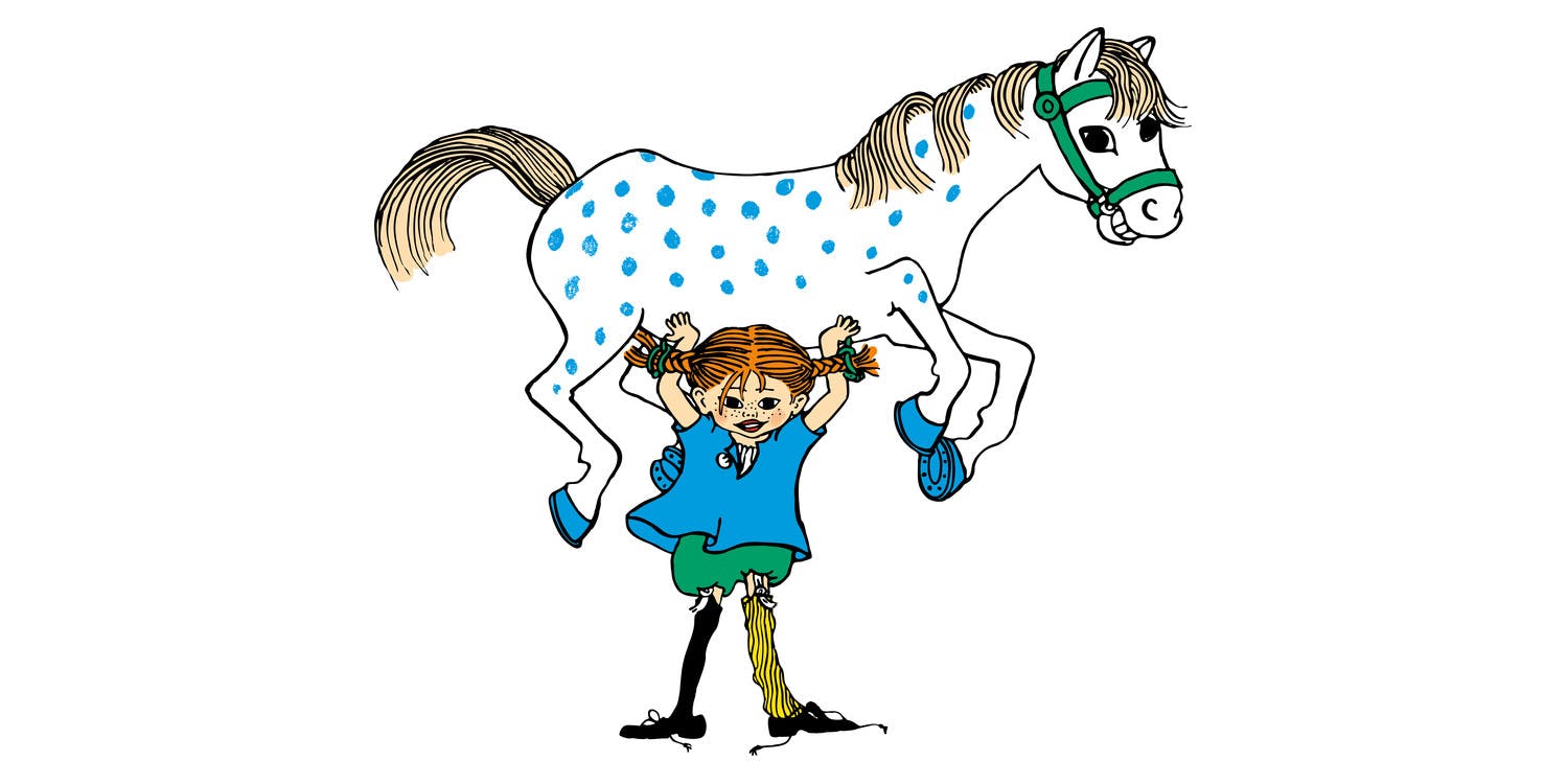 Pippi lyfter hästen