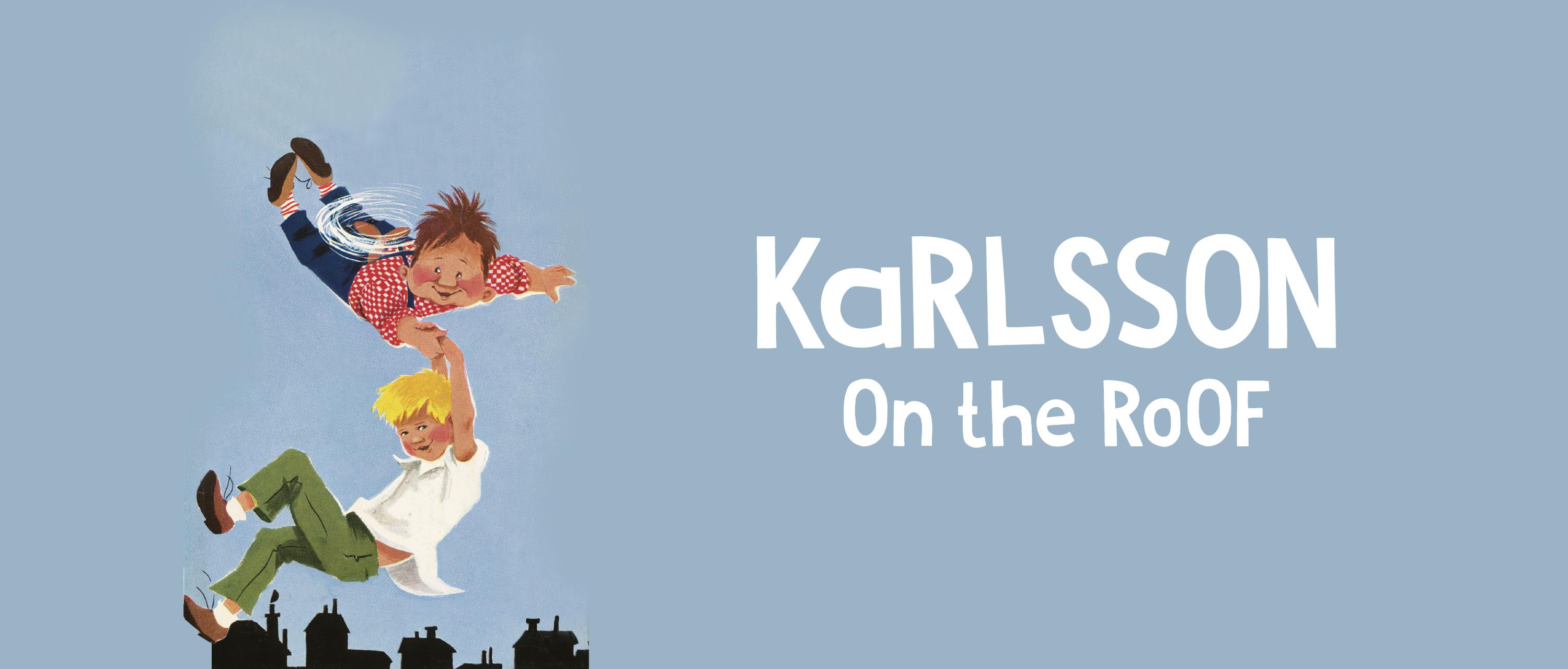Karlsson on the roof, with logotype