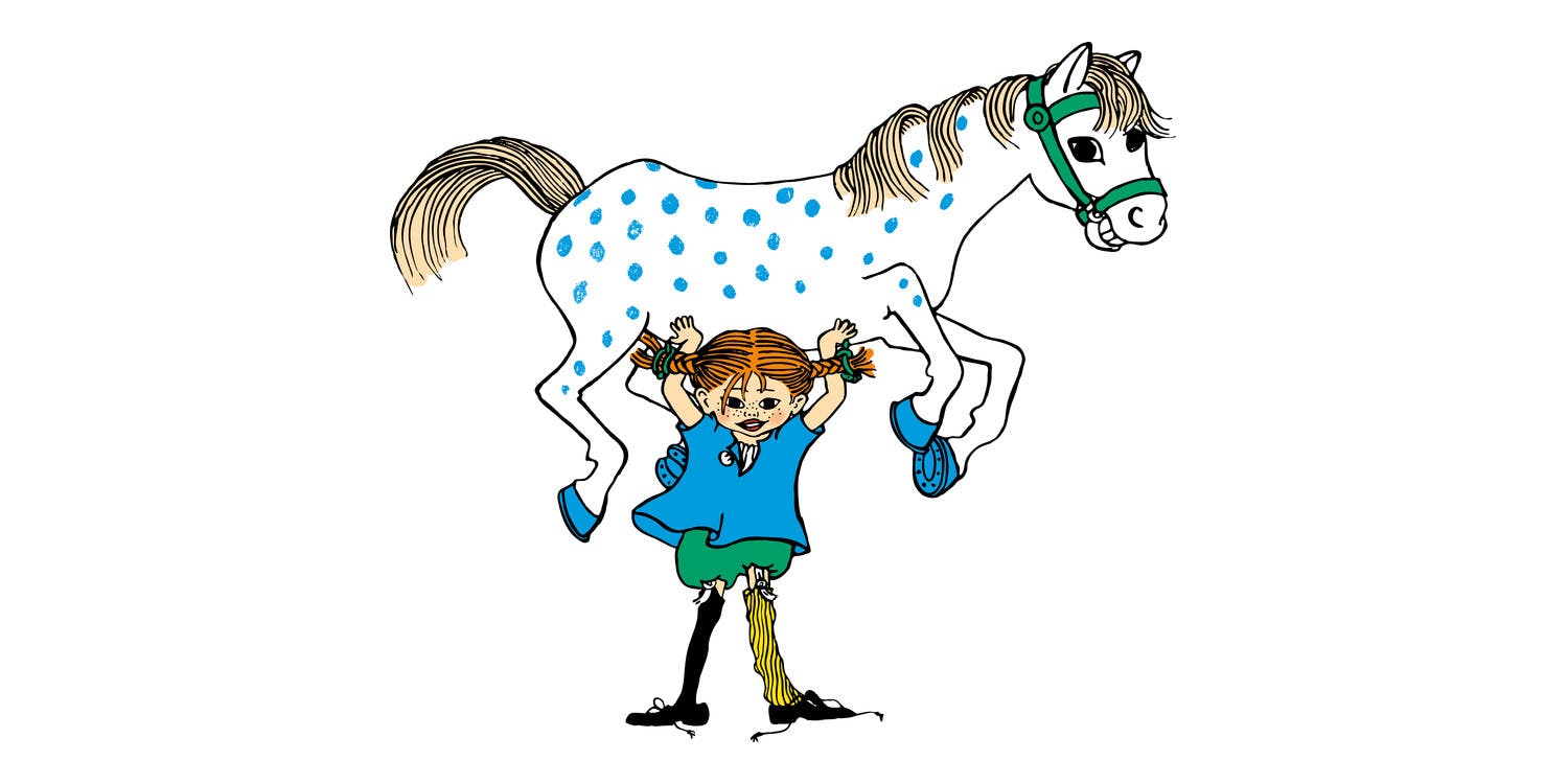 Pippi lyfter hästen