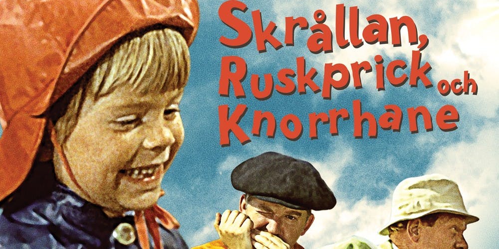 Film poster Skrållan, Ruskprick och Knorrhane