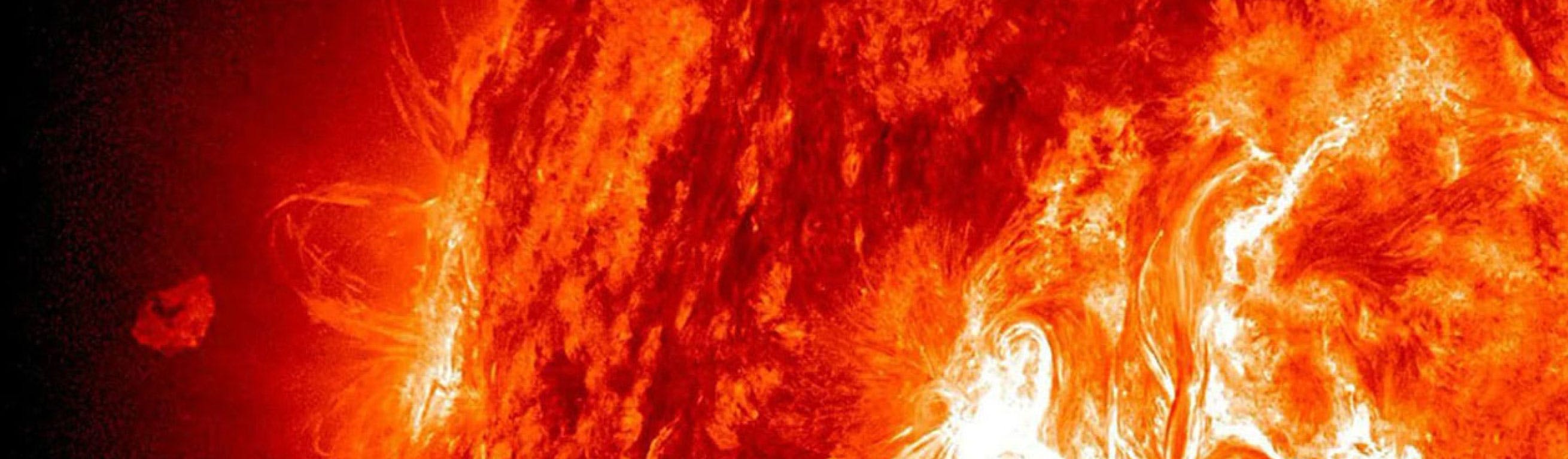 Spewing Flare Event, captured by the NASA Goddard Space Flight Center.