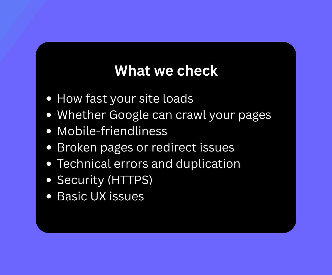 step 1 - website seo audit