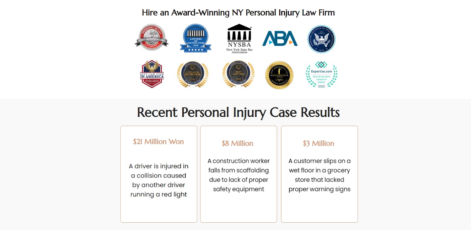 landing page trust block