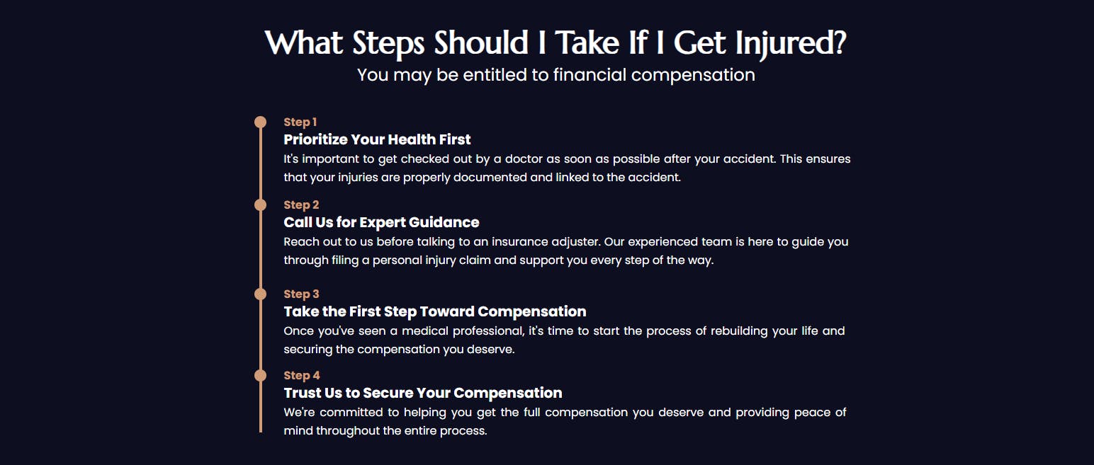 simple content in the landing page
