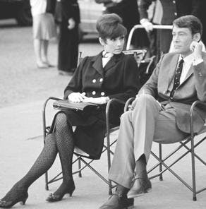 inspiration rétro collant tournage audrey hepburn