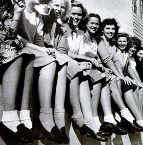 inspiration vintage étudiantes chaussettes écolière blanches à la cheville