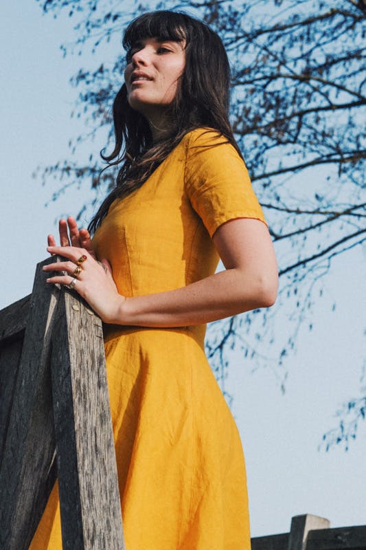 petite robe plissee romantique en lin pour femmes atelier unes