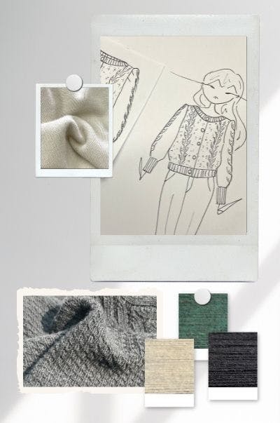 inspiration pour la co création du cardigan autrichien style vintage et élégant tricot eco responsable production locale