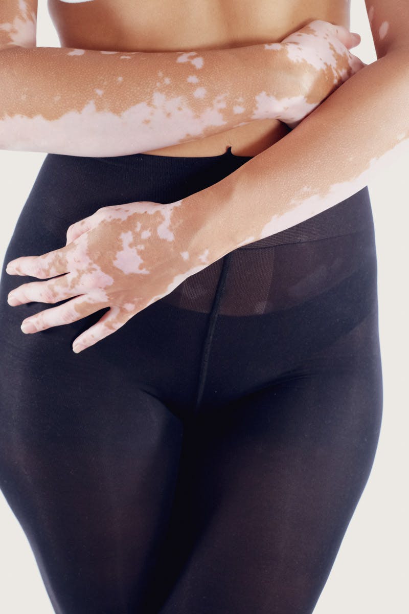 collant opaque noir en polyamide lurex ecolo pour femme atelier unes