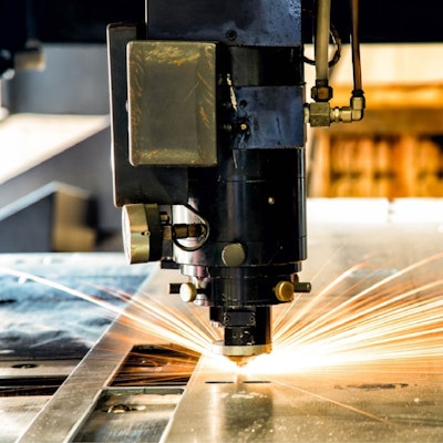 Détail d'une découpe laser