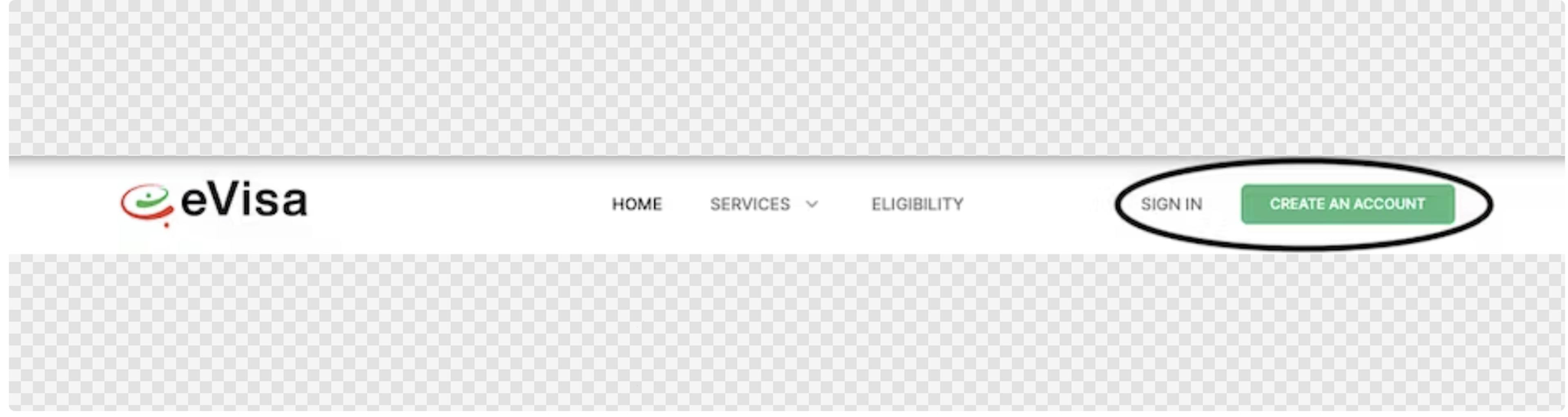 Create an account on the Kenya e visa website