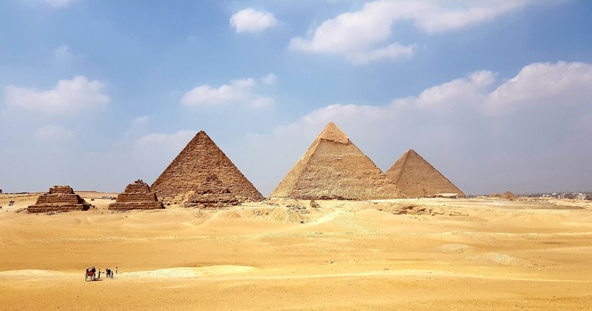 A view of Egypt's pyramids during daytime